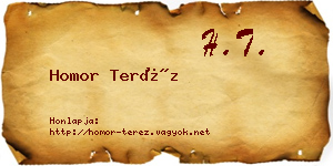 Homor Teréz névjegykártya