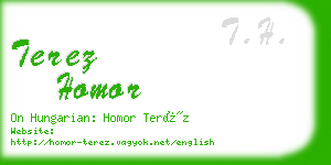 terez homor business card